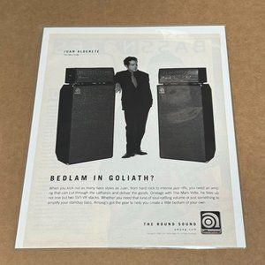 AMPEG AMPS - JUAN ALDERETE of THE MARS VOLTA - 2008 Print Advertisement